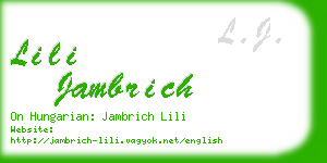 lili jambrich business card